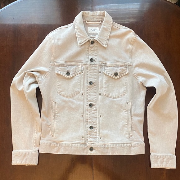 rag & bone Definitive Denim Jacket - Cream (Never Been Worn) - Picture 1 of 4